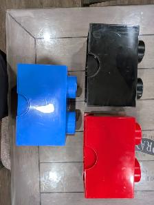 Gently Used lot of 3 Lego 2 Stud Storage Brick Containers