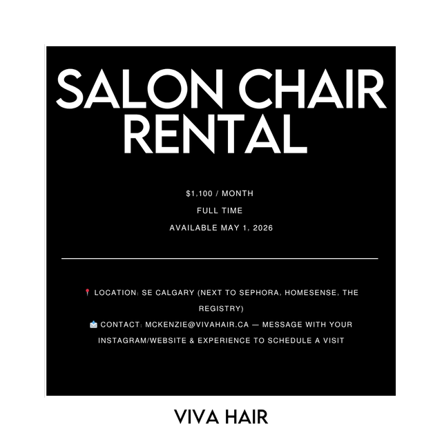 SE Calgary Hair Salon - Chair Rental Opportunity