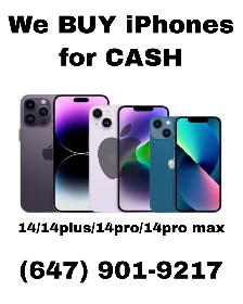 WE BUY! iPhone 14/14plus/14pro/14promax CASH PAID!