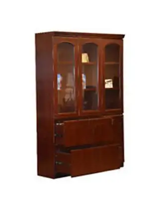 High-End Wood Veneer Bookcase & Storage Cabinets - Photo 7