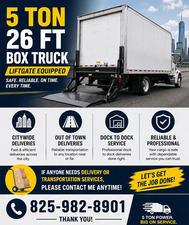 Box truck available