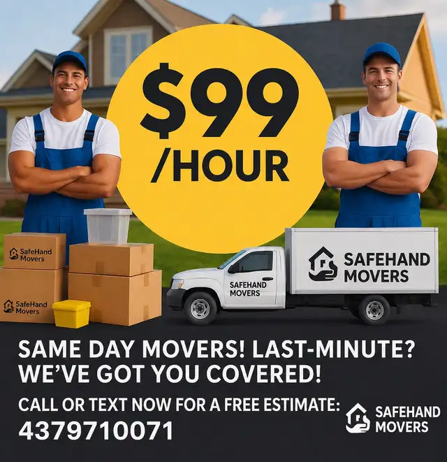 BEST MOVING SERVICES ☎️ 437-971-0071 ☎️