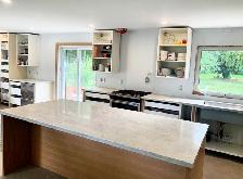 Granite Countertop Grey Veined With Island