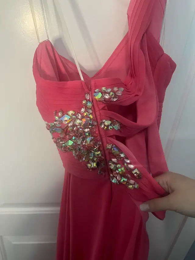 Coral Pink Graduation Dress - Photo 3