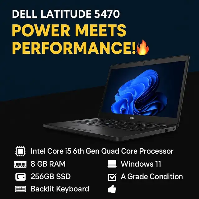 Dell Latitude 5470 Laptop – Power Meets Performance! with w