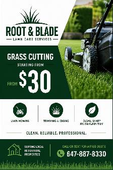 Root & Blade Lawn Care – Professional Grass Cutting Services