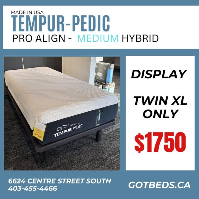 YELLOW TAG EVENT – DISPLAY MODELS at CANADIAN MATTRESS CALGARY !