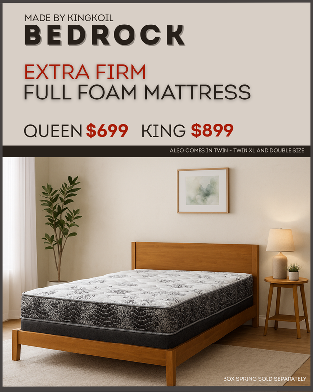 Extra Firm / Ultra Firm Mattress – $599 – Firmest in Calgary