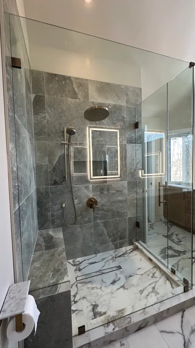 FRAMELESS SHOWER GLASS ENCLOSURES SHOWER DOORS GLASS PARTITIONS - Photo 3