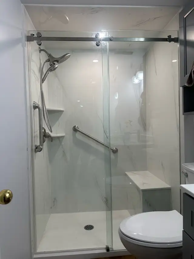FRAMELESS SHOWER GLASS ENCLOSURES SHOWER DOORS GLASS PARTITIONS - Photo 7