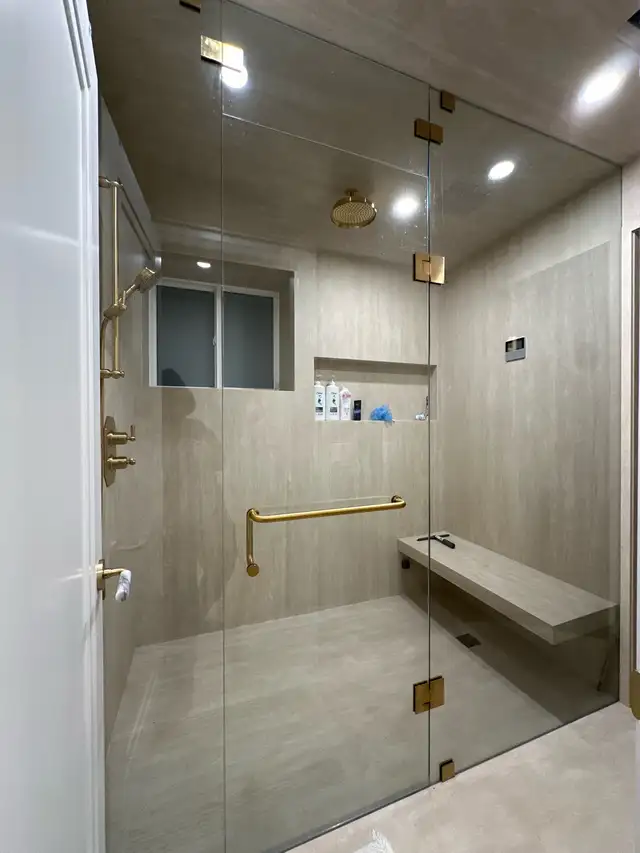 FRAMELESS SHOWER GLASS ENCLOSURES SHOWER DOORS GLASS PARTITIONS - Photo 9