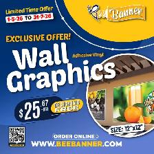 Wall Graphics – Adhesive Vinyl (Custom Printing)