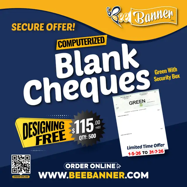 Computerized Blank Cheques – Secure Printing