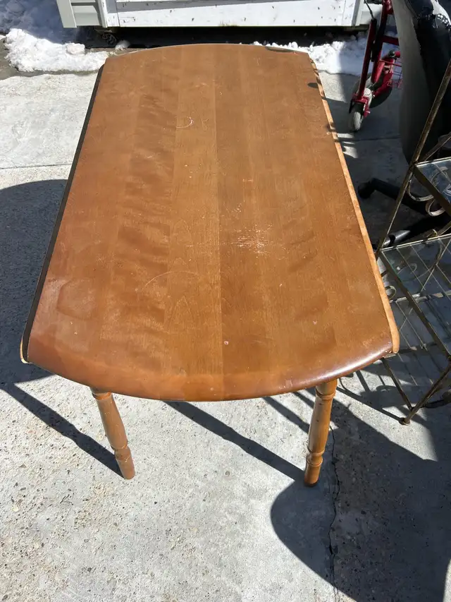 small table and four chairs