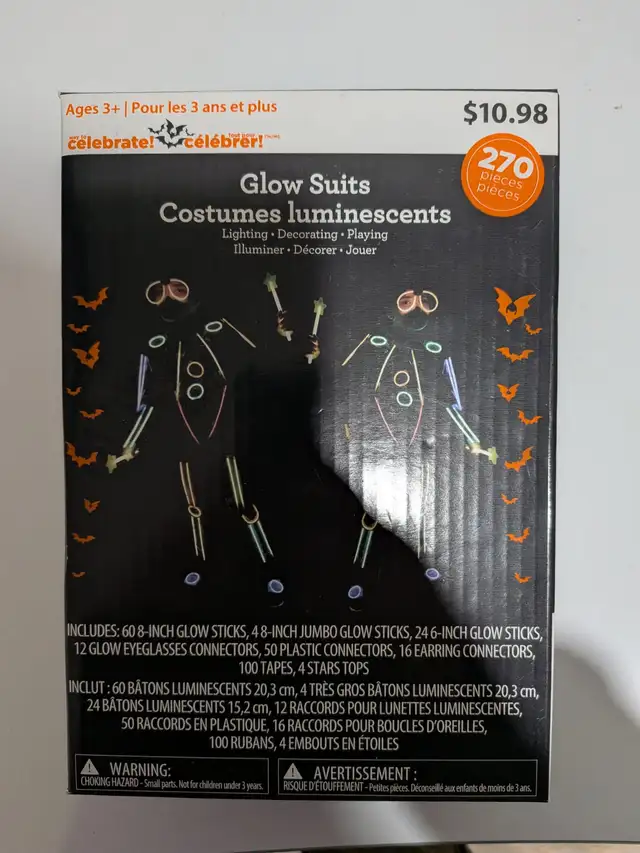 270 Piece Glow in the dark GITD Glow Suits