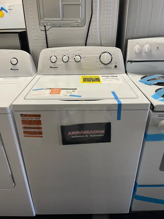 NEW Amana Top Load Washer & Dryer Set (White) - Photo 2