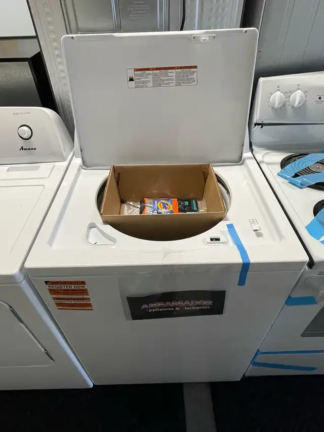 NEW Amana Top Load Washer & Dryer Set (White) - Photo 3