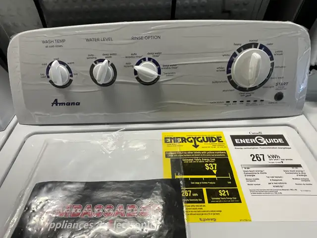 NEW Amana Top Load Washer & Dryer Set (White) - Photo 5