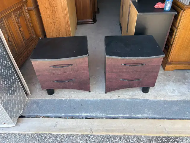 Free delivery used Pair of 2-Drawer Nightstands