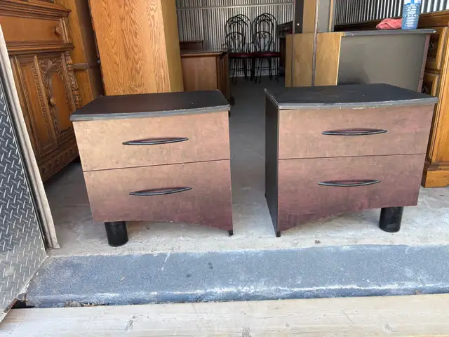 Free delivery used Pair of 2-Drawer Nightstands - Photo 4
