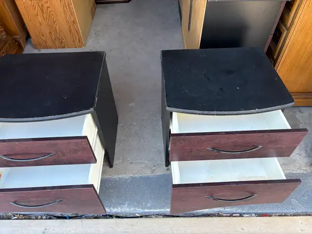 Free delivery used Pair of 2-Drawer Nightstands - Photo 8