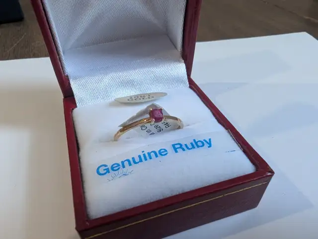 Brand New 10K Gold Ruby Ring For Sale