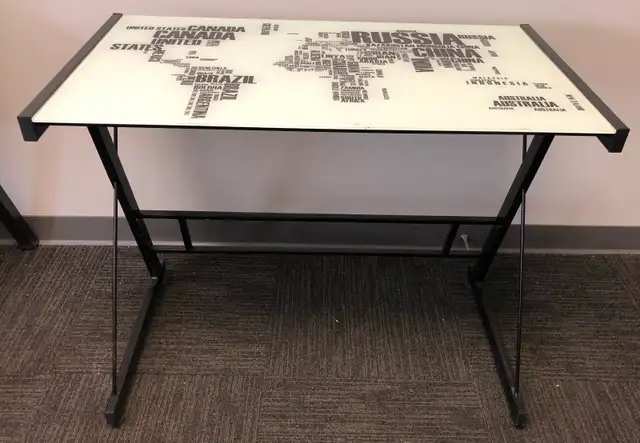 Glass top table/desk