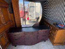 Free delivery used Curved Dresser with Mirror - Photo 8