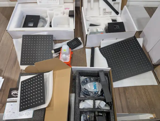 Brand New Matte Black Rainfall Shower Kit For Sale - Photo 4