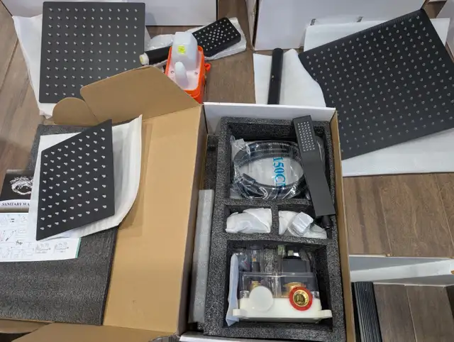 Brand New Matte Black Rainfall Shower Kit For Sale - Photo 7