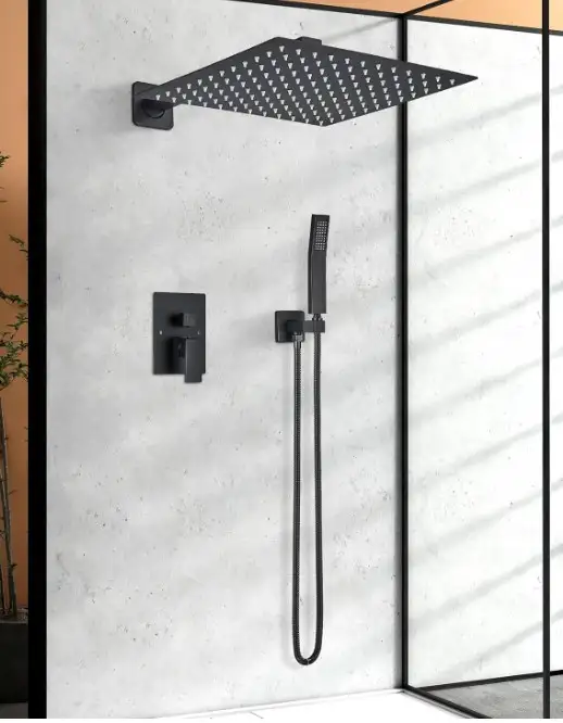 Brand New Matte Black Rainfall Shower Kit For Sale - Photo 8