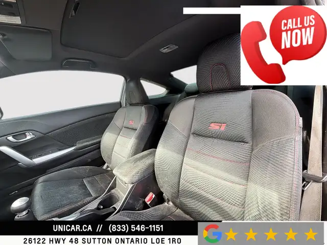 2013 Honda Civic Cpe Si Manual Nav Backup Cam Sunroof Bluetooth - Photo 6