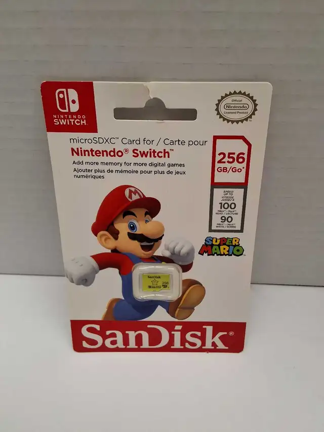 SanDisk 256GB Nintendo Switch Micro SD card NEW