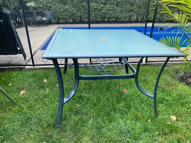 table et chaise de patio tout aluminium - Photo 2