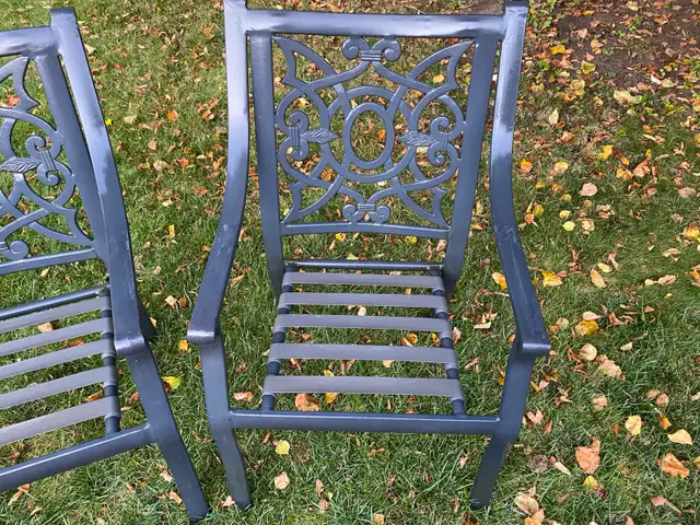 table et chaise de patio tout aluminium - Photo 3