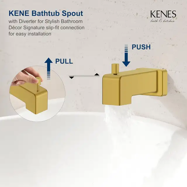 Brand New Gold Rainfall Shower Tub Kit For Sale - Photo 7