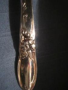 #130C  WHITE ORCHID silverware set for 8