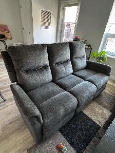 Recliner sofa   matching recliner love seat