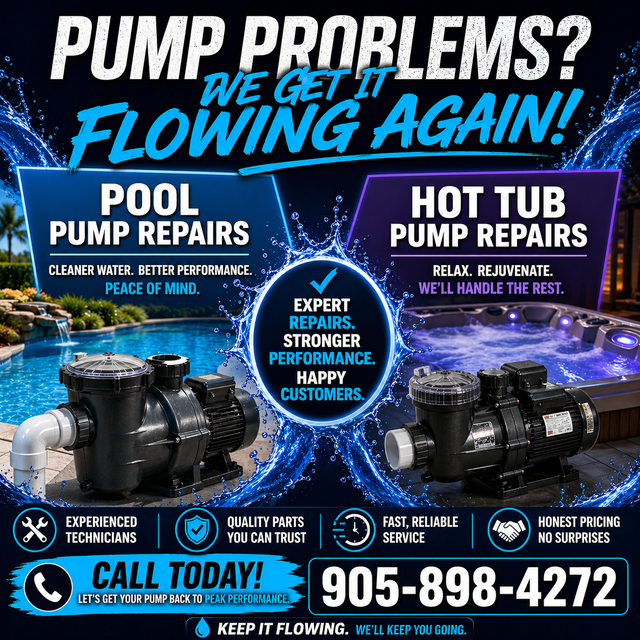 Pool Pump Repairs and Hot Tub Pump Repairs