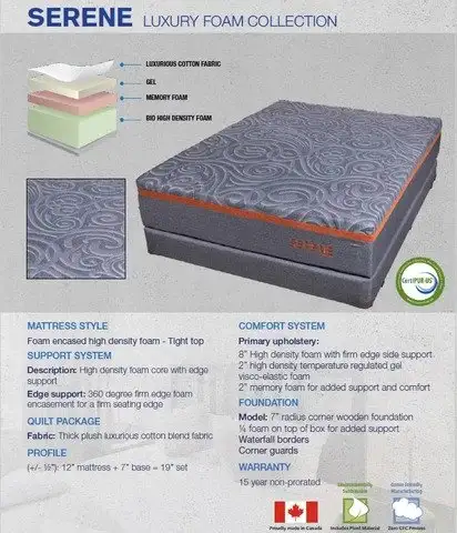 CANADIAN MADE GEL MEMORY FOAM MATTRESSES-SLEEP COOLER WITH MIKE - Photo 2