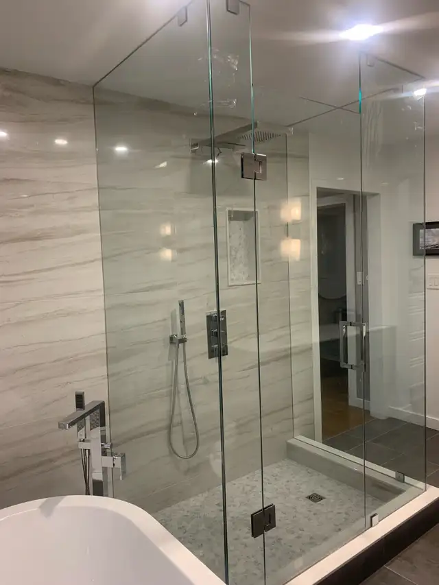 SHOWER GLASS DOORS SHOWER ENCLOSURES GLASS BATHTUB SLIDING GLASS - Photo 2