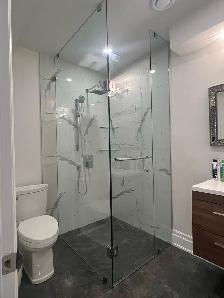 GLASS SHOWER ENCLOSURES DOORS OFFICE GLASS PARTITION RAILING ETC