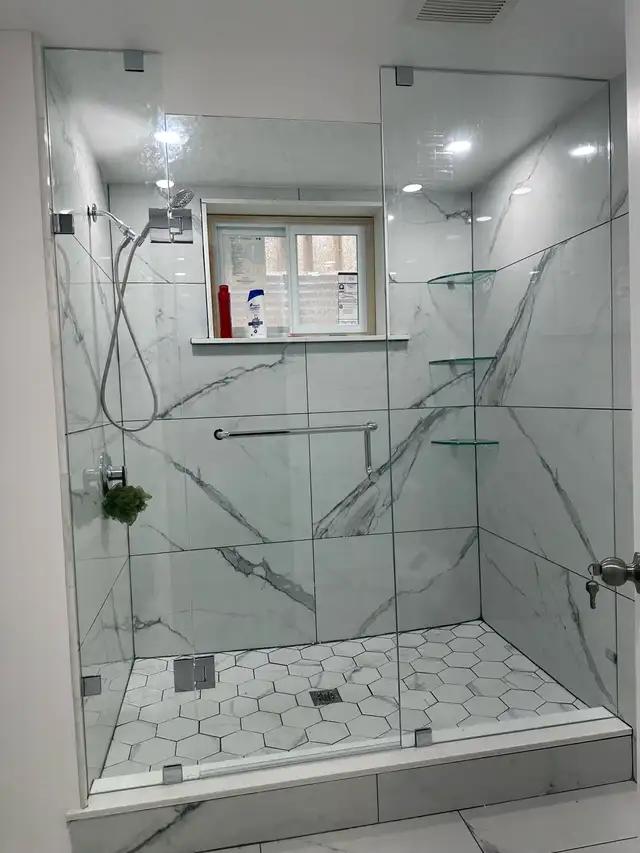 GLASS SHOWER ENCLOSURES DOORS OFFICE GLASS PARTITION RAILING ETC - Photo 7