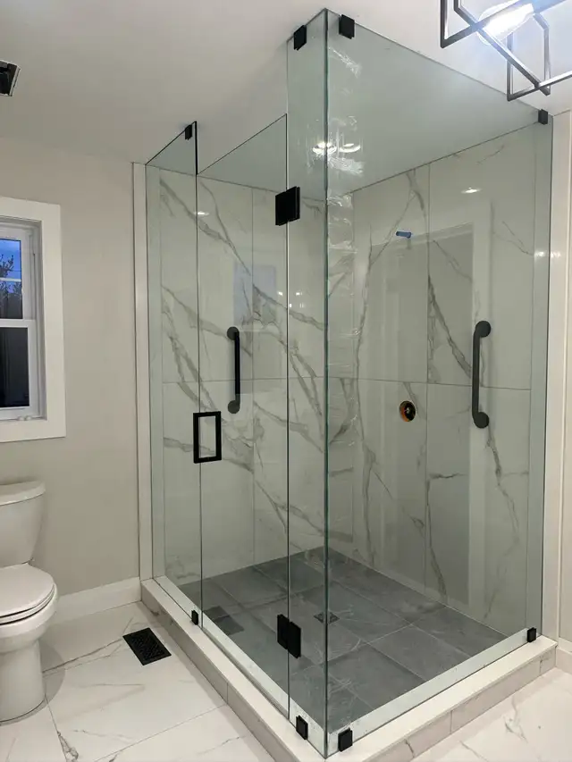 BATHTUB SLIDING GLASS DOORS SHOWER ENCLOSURE GLASS RAILING PORCH - Photo 7