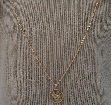 14k yellow gold chain & pendant # 387_16 - Photo 9