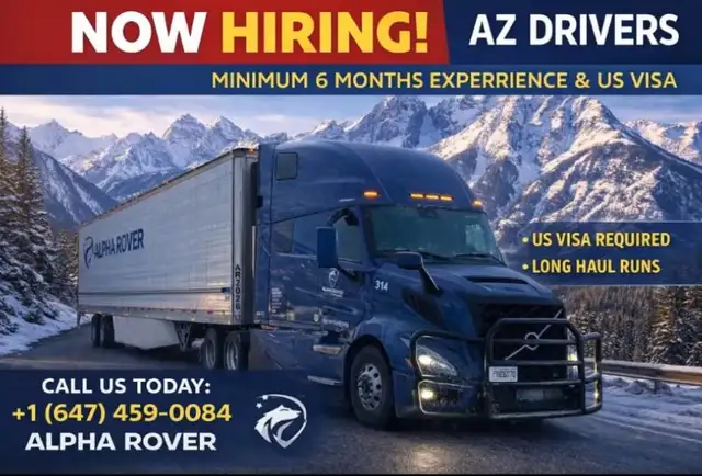 Hiring AZ Team Drivers – Competitive Pay
