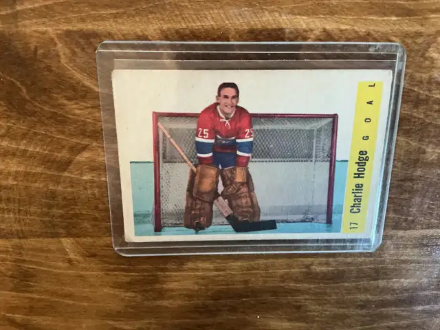 1958-59 PARKHURST CHARLIE HODGE Hockey Card # 5 !