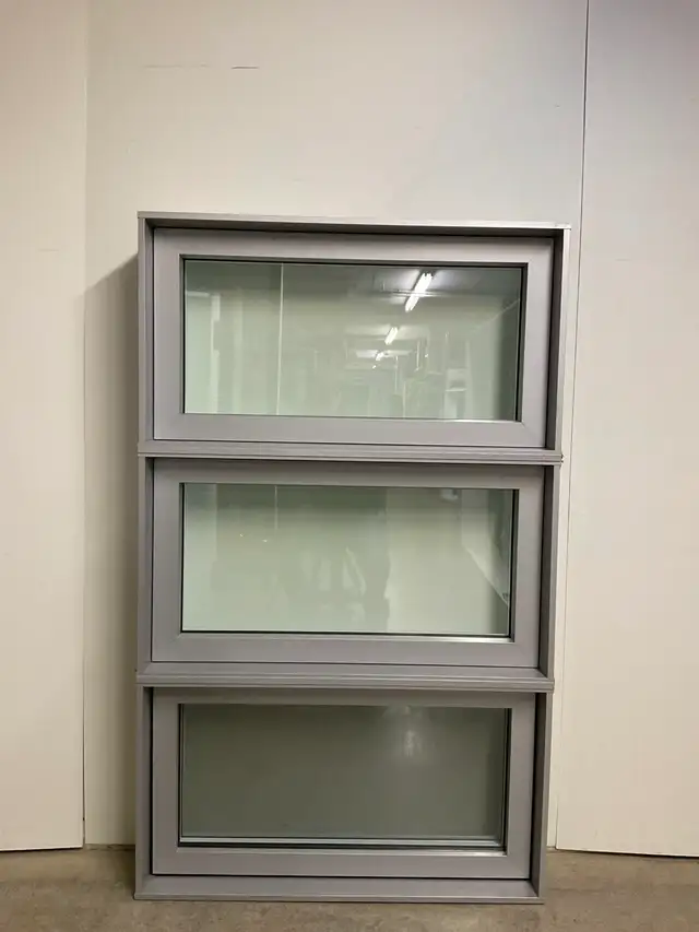 10872JAH Fenêtre Jumelée Auvent HYBRIDE Anodèze  37 1/2 x 61 1/2