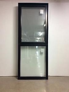 9914JBH Fenêtre HYBRIDE Noir  haut battante bas fixe 36x91 3/4