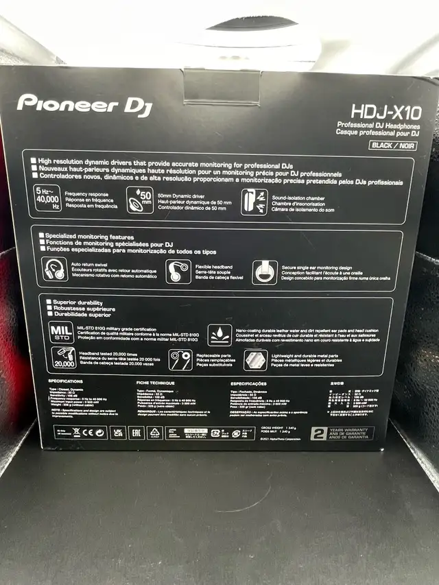 PIONEER DJ HDJ-X10 HEADPHONES NEW - Photo 2